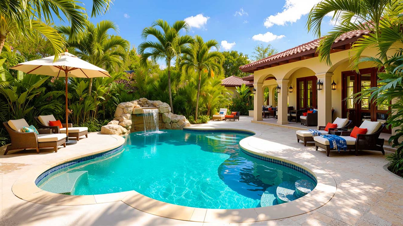 Residential Excavation Services are necessary to prepare for this beautiful in-ground pool.