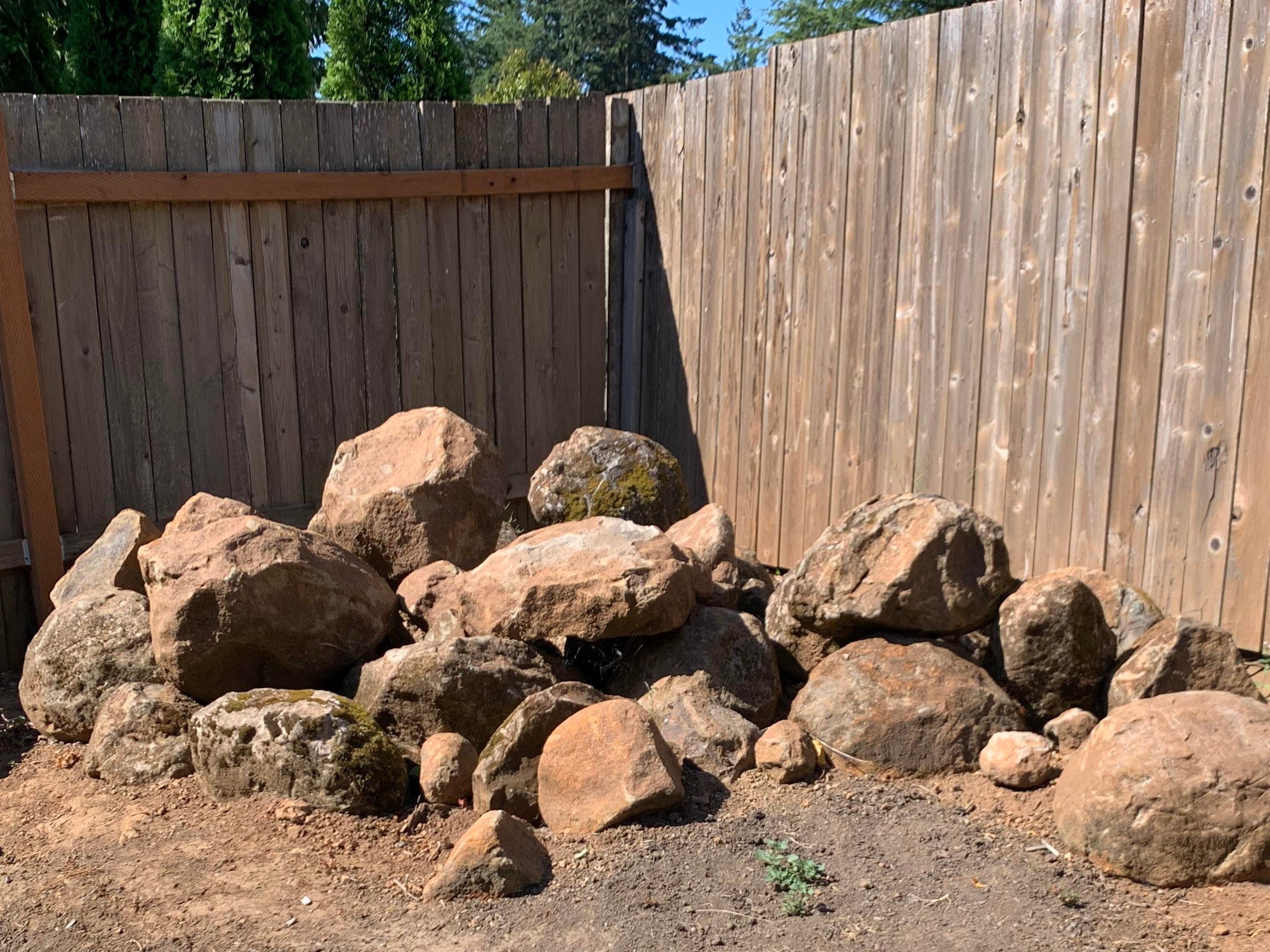 removing and moving of large stones